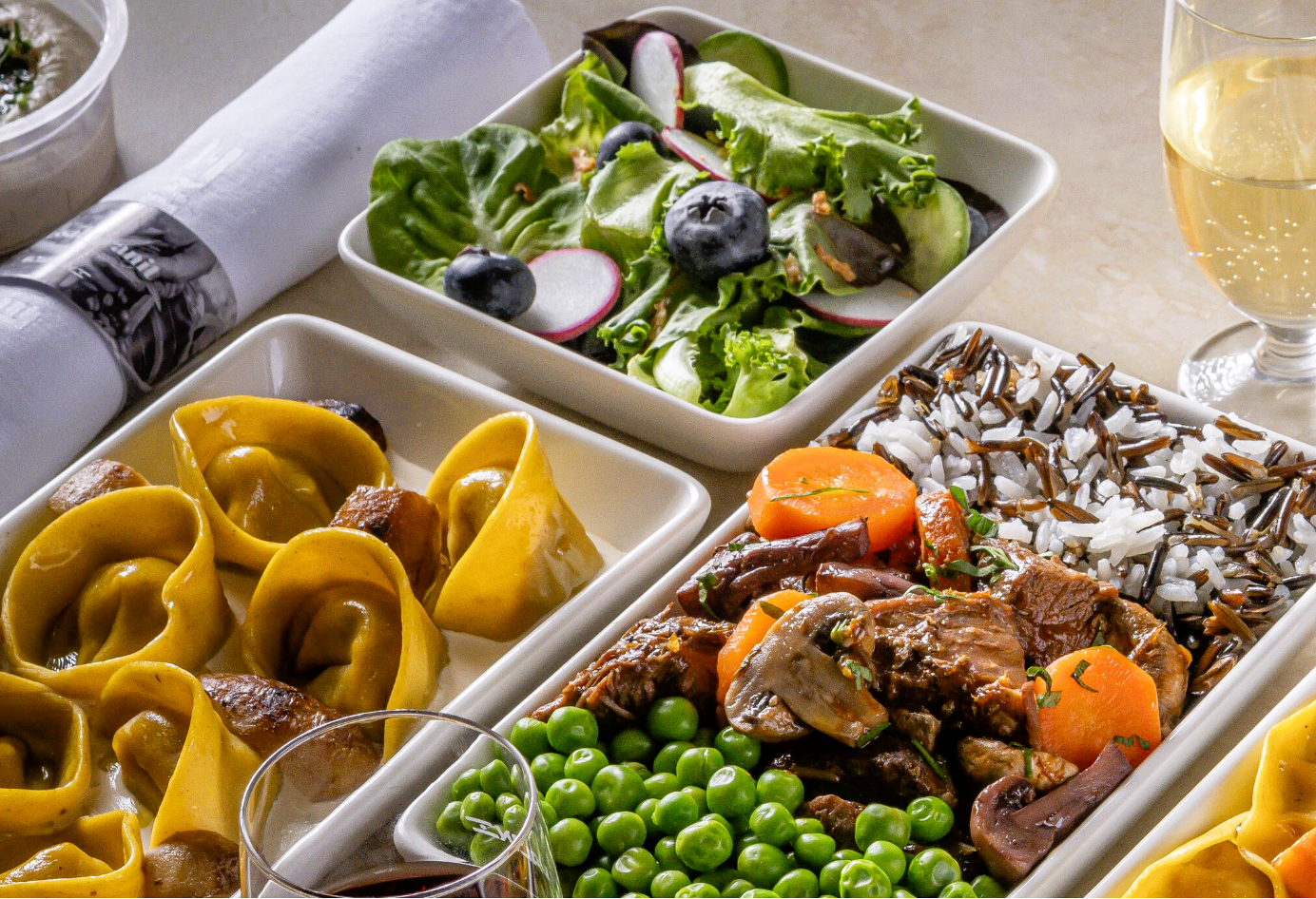Michelin-starred chef Assaf Granit has introduced a new in-flight menu provided by El Al Airlines on U.S. East Coast routes to Israel. Credit: Courtesy of El Al.