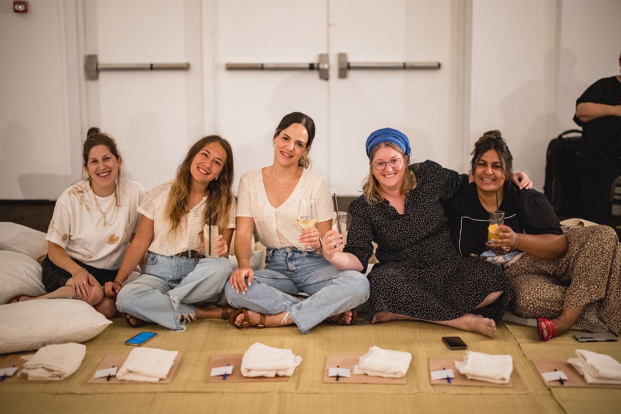 Anat Meir (second from left) with other young widows at an IDF Widows and Orphans Organization Otzmama event in Zichron Ya’akov. Photo by Tomer Foltyn/IDFWO.