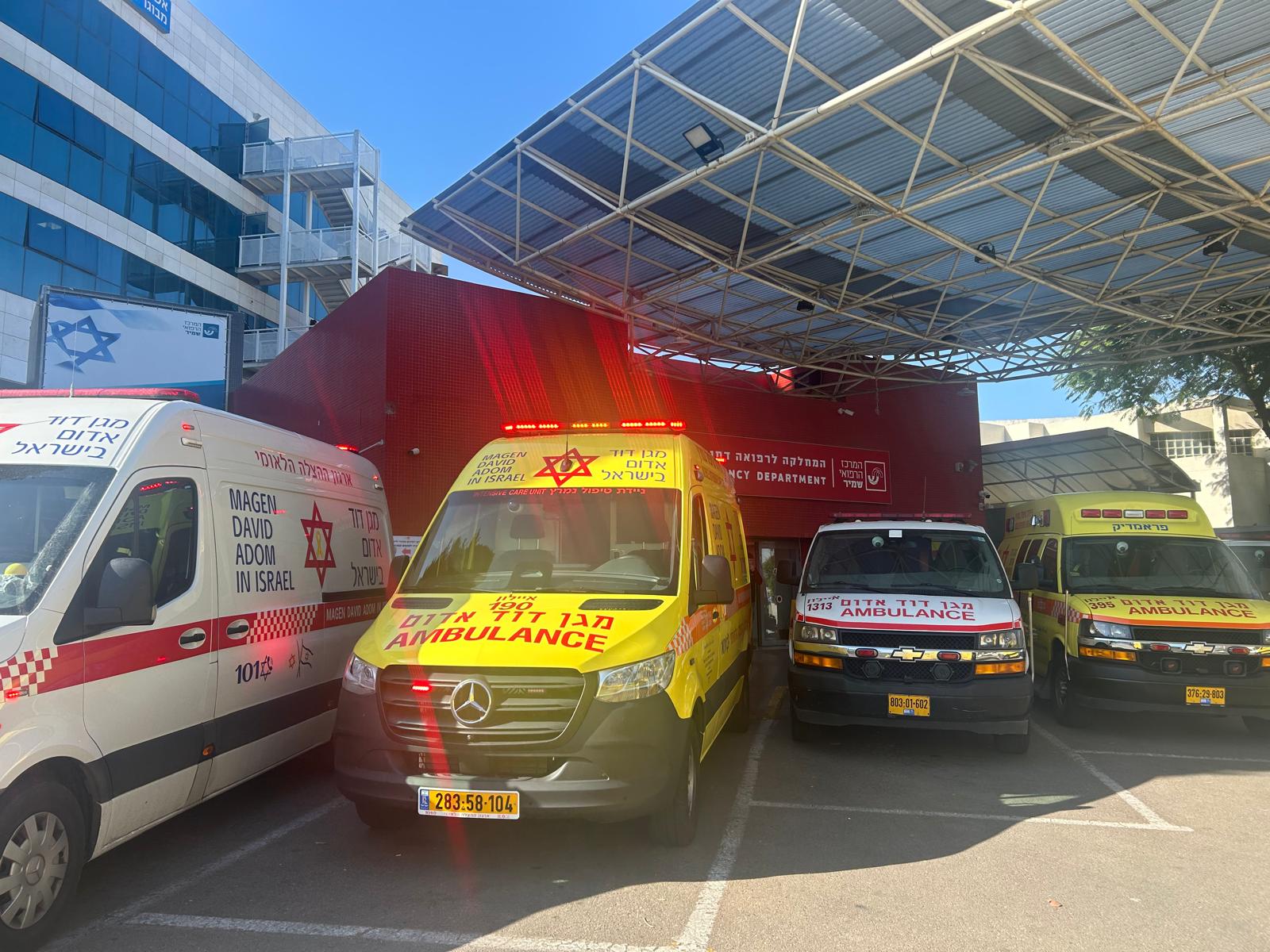 Magen David Adom ambulances, March 17, 2026. Photo: Amelie Botbol