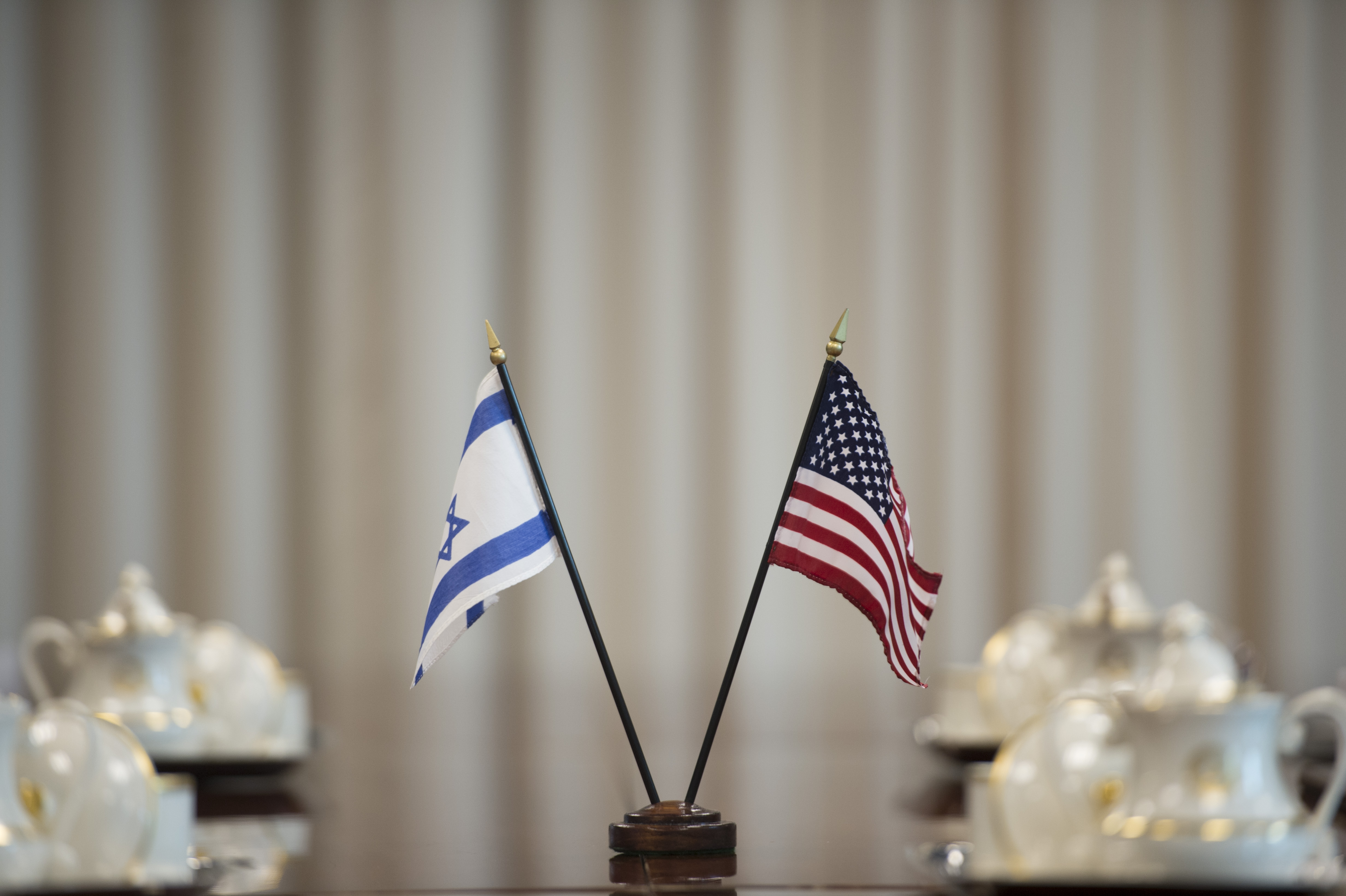 US American Israeli flags