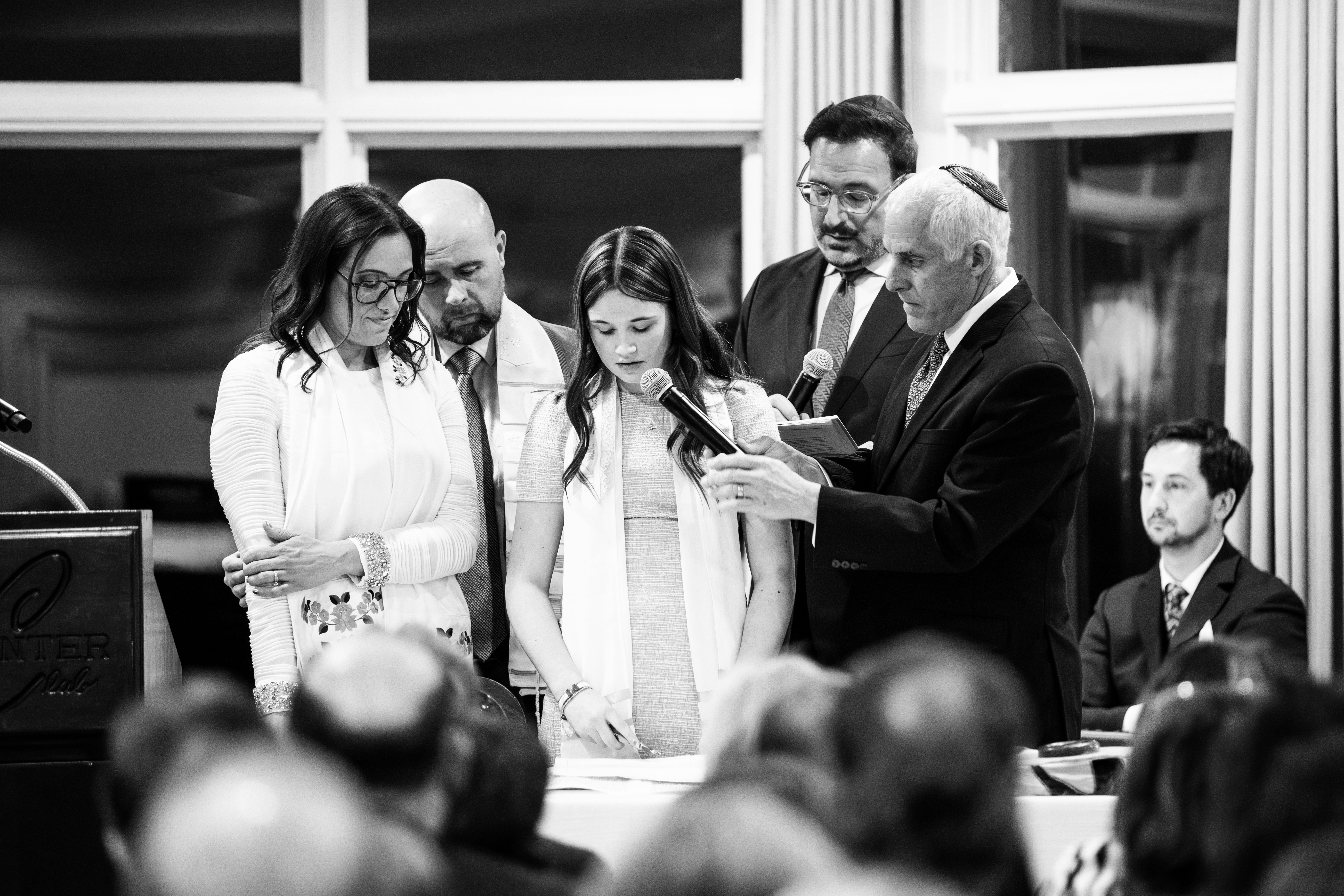 Sydney Cox reads from the Torah at her bat mitzvah. Credit: Kate Saler Photography.