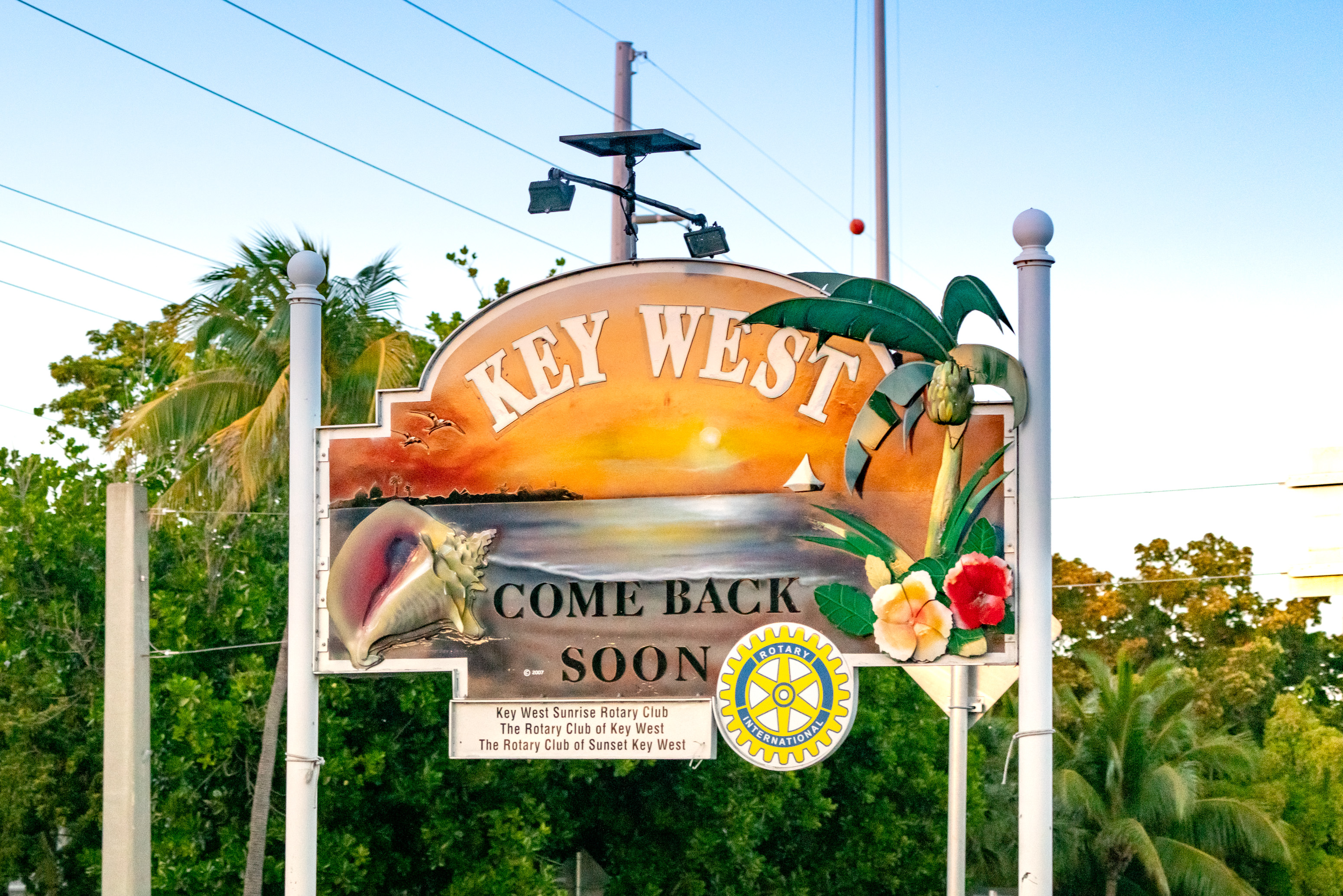 View of the Key West sign in Key West, Fla., on April 4, 2021. Photo by AaronP/Bauer-Griffin/GC Images.