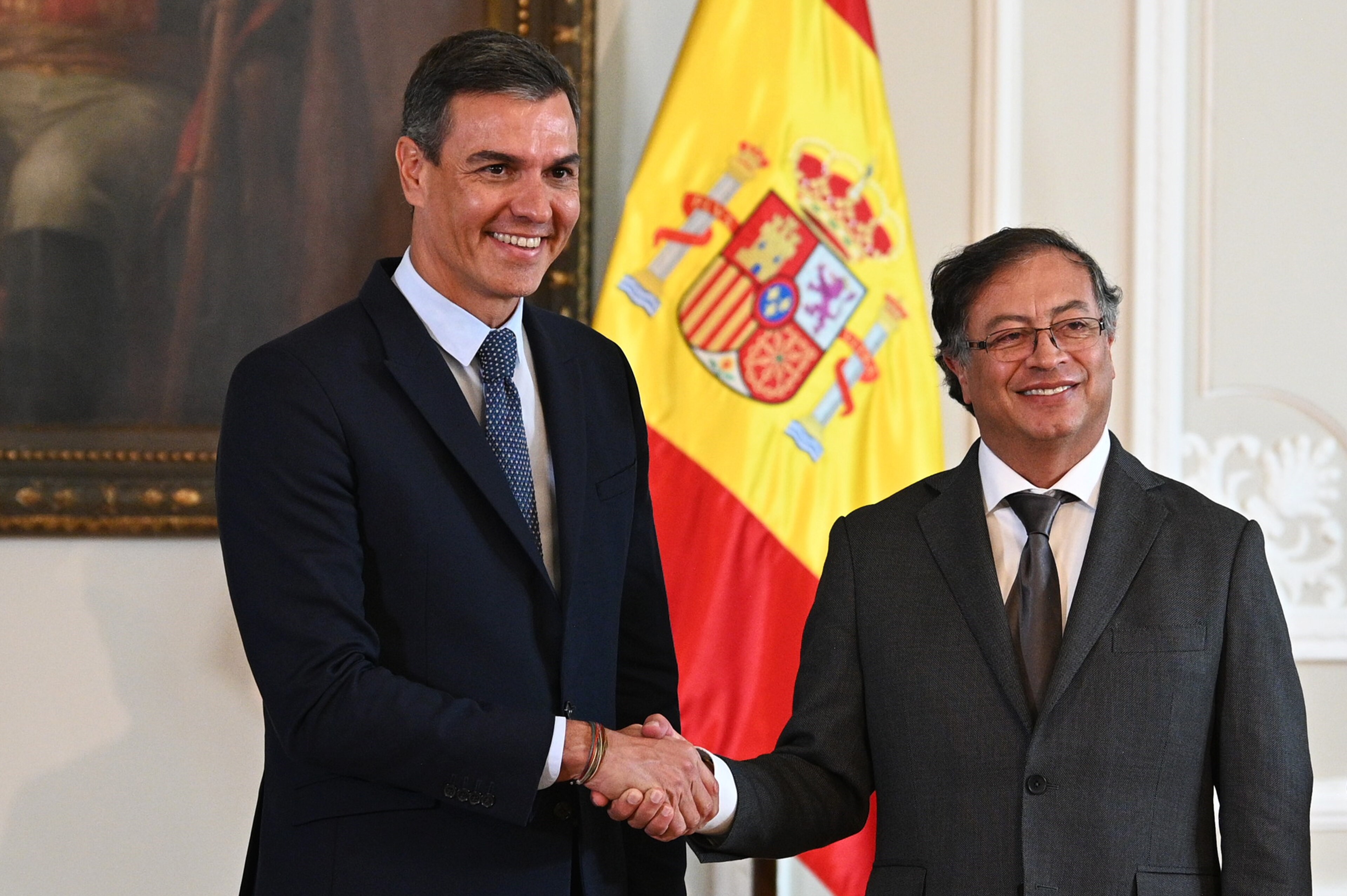 Spanish Prime Minister Pedro Sánchez (left) with Colombian President Gustavo Petro on Aug. 24, 2022. Credit: Ministry of the Presidency/Government of Spain via Wikimedia Commons.