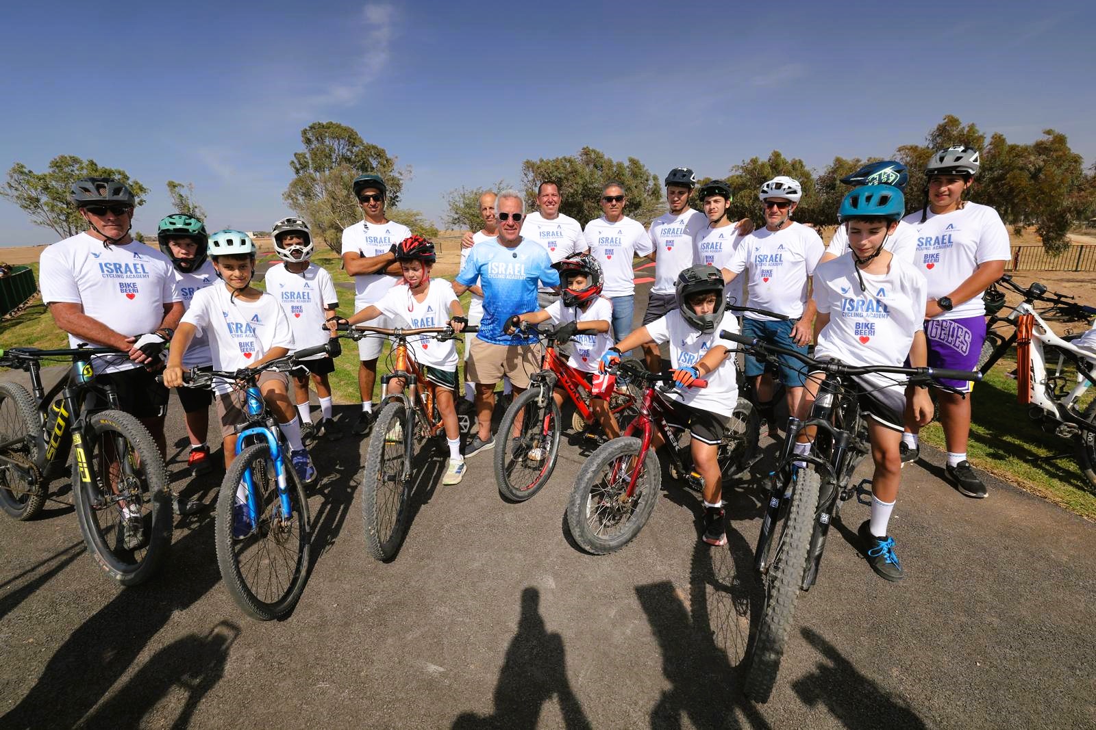 A new bike park inaugurated at Kibbutz Be’eri, which was funded by a donation from philanthropist Sylvan Adams, in partnership with the nonprofit Israel Cycling Academy and Kibbutz Be’eri, Oct. 14, 2026. Photo by Ronen Topelberg.