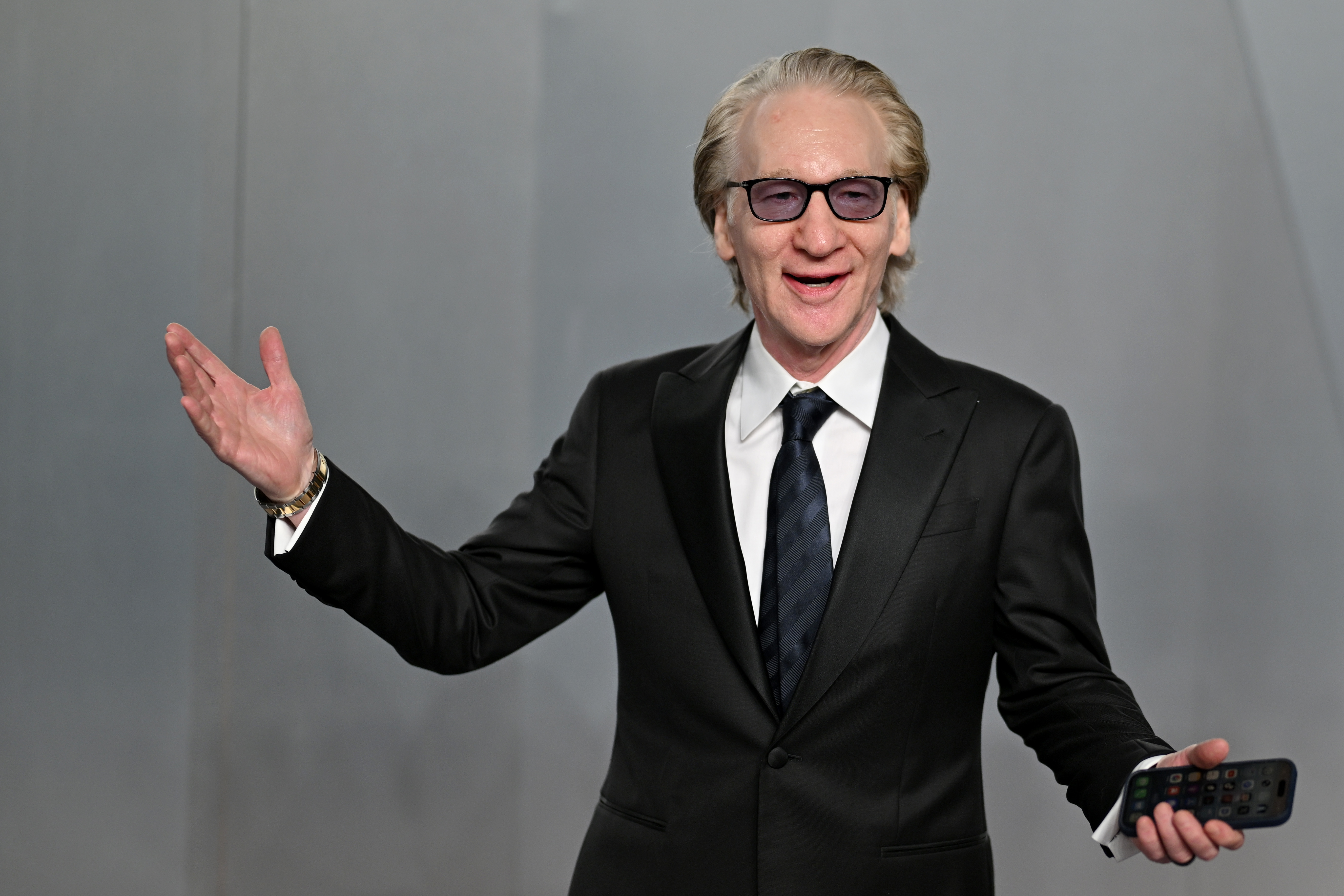 Comedian and television talk-show host Bill Maher attends the 2026 Vanity Fair Oscar Party hosted by Mark Guiducci at the Los Angeles County Museum of Art in California, March 15, 2026. Photo by Lionel Hahn/Getty Images.
