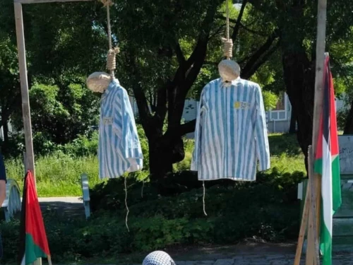 Anti-Israel display in Sweden