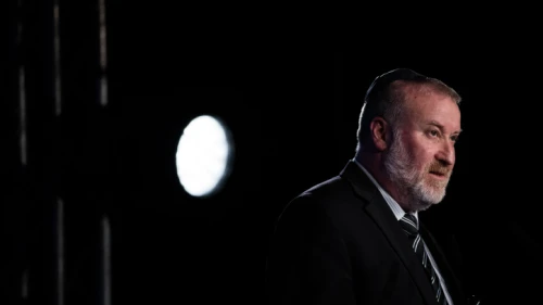 Israeli Attorney General Avichai Mandelblit at a conference of the Israeli Television News Company in the Jerusalem International Convention Center (ICC) on Sept. 3, 2018. Photo by Yonatan Sindel/Flash90.