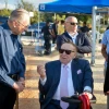 American businessman and investor Sheldon Adelson arrives at a dedication ceremony for a new Faculty of Medicine at Ariel University in the West Bank, on Aug. 19, 2018. Photo by Ben Dori/Flash90.