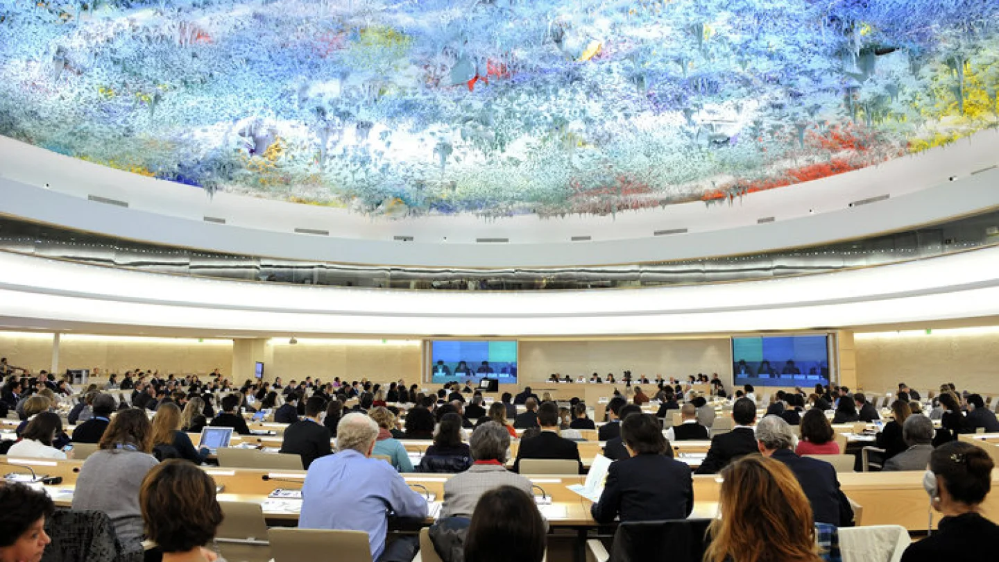 The U.N. Human Rights Council chamber in Geneva. Credit: U.N. Photo/Jean-Marc Ferré.
