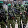 Members of the Izzadin al-Qassam Brigades, the armed wing of Hamas, seen during a patrol in Rafah, in the southern Gaza Strip on April 27, 2020. Photo by Abed Rahim Khatib/Flash90.