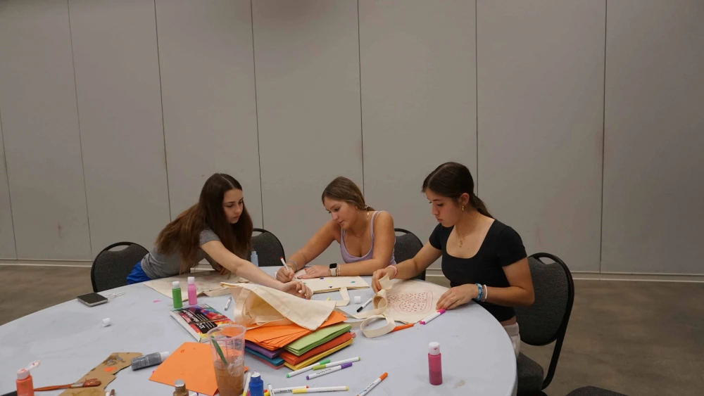 Teens worldwide were challenged to to engage in direct hands-on service aimed at making a tangible difference in their local and global communities. Among the projects teens undertook were writing letters to soldiers and creating hygiene kits for the homeless. Credit: Courtesy of BBYO.