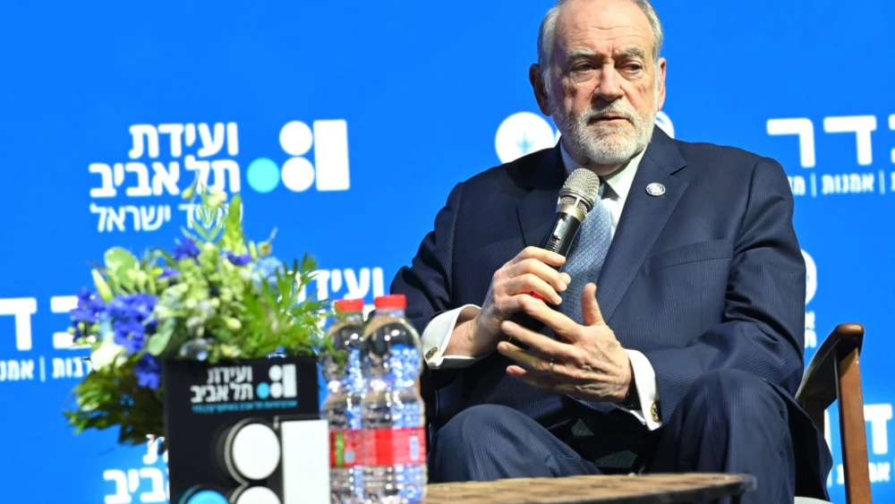 U.S. Ambassador to Israel Mike Huckabee at Tel Aviv University on May 12, 2026. Credit: Israel Hadari