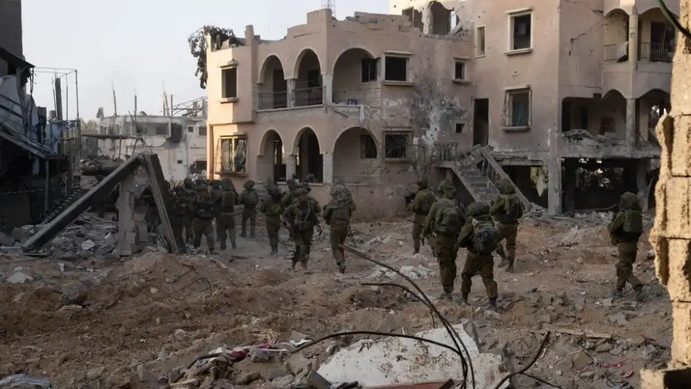 Israeli troops operating in the Hamas-ruled Gaza Strip, Nov. 16, 2023. Credit: IDF.