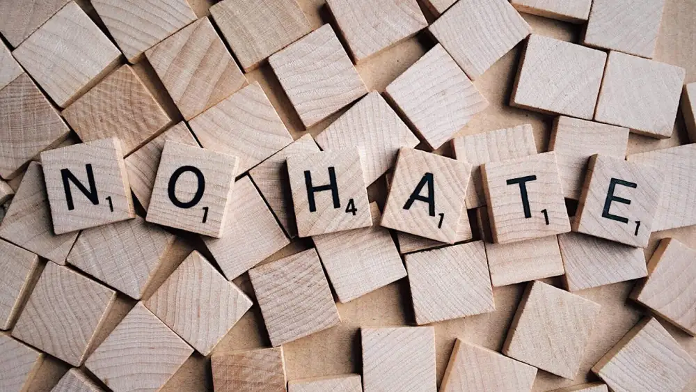 No Hate in Scrabble Letters