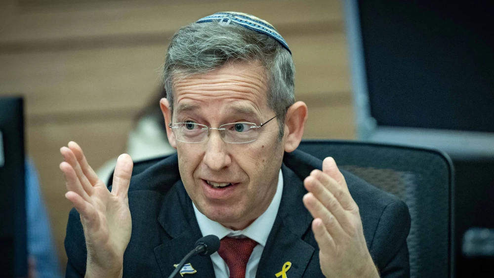 Cabinet Secretary Yossi Fox attends a Defense and Foreign Affairs Committee meeting at the Knesset, the Israeli parliament in Jerusalem Jan. 27, 2025. Photo by Yonatan Sindel/Flash90.