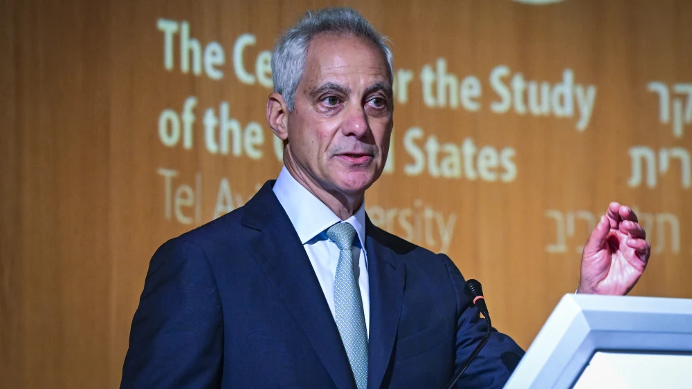 Former White House Chief of Staff and Chicago Mayor Rahm Emanuel speaks during a conference at Tel Aviv University on July 8, 2026. Photo by Avshalom Sassoni/Flash90.