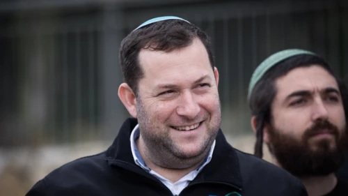 Samaria Regional Council head Yossi Dagan at the protest tent outside of the Prime Minister's Office in Jerusalem, Feb. 4, 2020. Photo by Yonatan Sindel/Flash90.