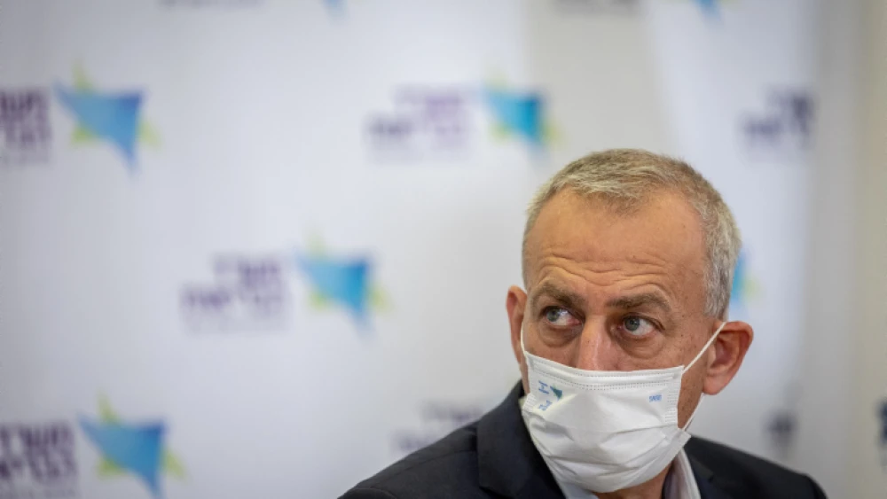 Director-general of Israel’s Ministry of Health Nachman Ash speaks during a Jerusalem press conference about new COVID restrictions, Dec. 12, 2021. Photo by Yonatan Sindel/Flash90.