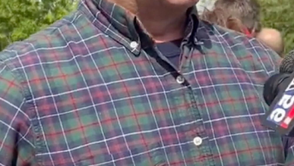 Doug Mastriano campaigning for governor of Pennsylvina in Wilkes-Barre, Pa., on May 13, 2022. Credit: Times Leader Video via Wikimedia Commons.