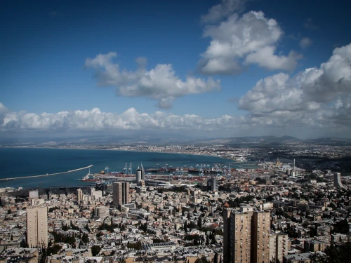 View of the port in the northern Israeli city of Haifa. Credit: Marcelo Sus/Flash90.