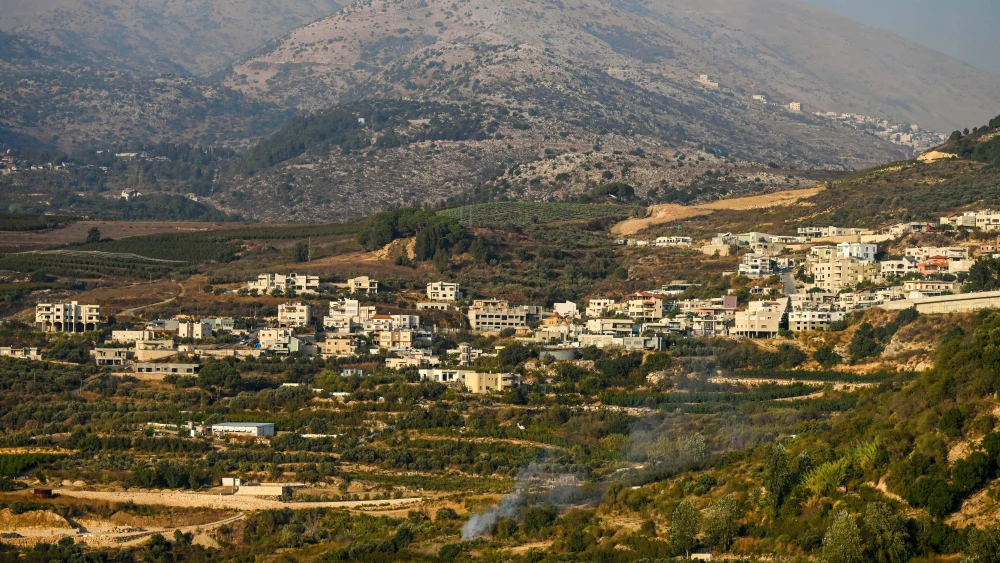 Smoke rises from an open after rockets fired from Lebanon into Israel, Mount Dov, Oct. 14, 2023. Photo by Michael Giladi/Flash90.