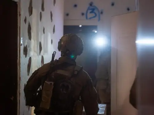 Israel Defense Forces soldiers work to demolish the home of a terrorist who participated in the Judea shooting attack that killed a 12-year-old Israeli boy and wounded three other civilians in late 2024, March 14, 2026. Credit: IDF.