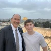 Panama’s Ambassador to Israel Ezra Cohen and his grandson Moshe Guindi in Jerusalem's Old City, March 5, 2025. Credit: Courtesy of Ezra Cohen.
