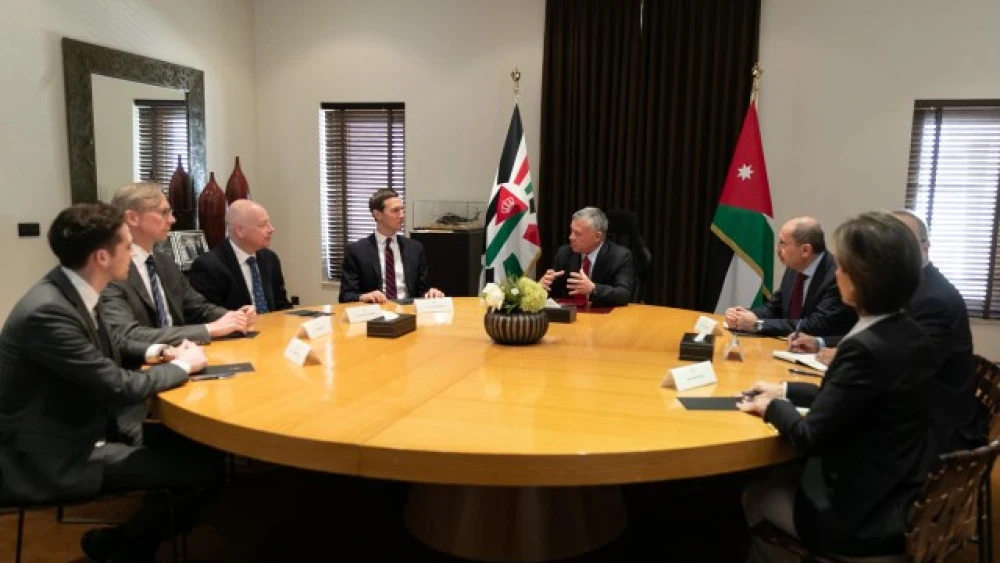 Jared Kushner, senior adviser to U.S. President Donald Trump, meets with Jordan’s King Abdullah on May 29, 2019. Source: King Abdullah II’s official website.