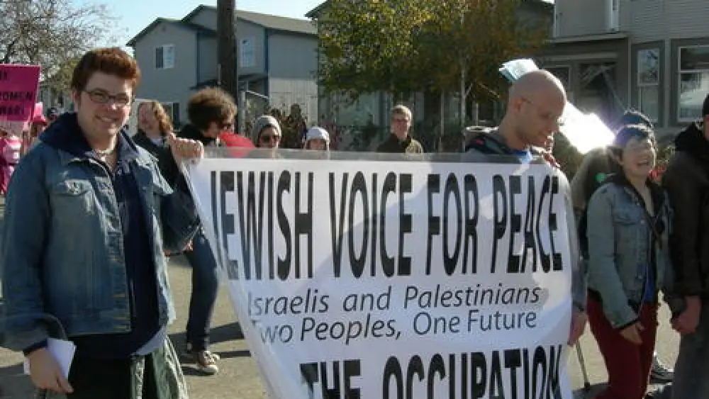 A Jewish Voice for Peace demonstration in Seattle, on Oct. 27, 2007. Credit: Joe Mabel via Wikimedia Commons.