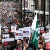 A "March For Palestine" in London on Oct. 21, 2023, to "demand an end to the war on Gaza." Photo by Henry Nicholls/AFT via Getty Images.