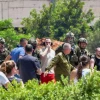 Rescued hostages Andrey Kozlov, Almog Meir Jan and Shlomi Ziv arrive at Sheba Medical Center in Ramat Gan, June 8, 2024. Photo by Avshalom Sassoni/Flash90.