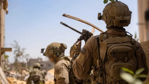 Kfir Brigade troops operate in the Gaza Strip during ongoing combat missions. Undated photo released by the IDF on June 2, 2025. Credit: IDF.