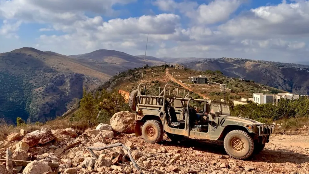 An IDF jeep at Beaufort Castle in southeastern Lebanon on July 9, 2026. Photo by Kostis Konstantinou/TPS-IL.
