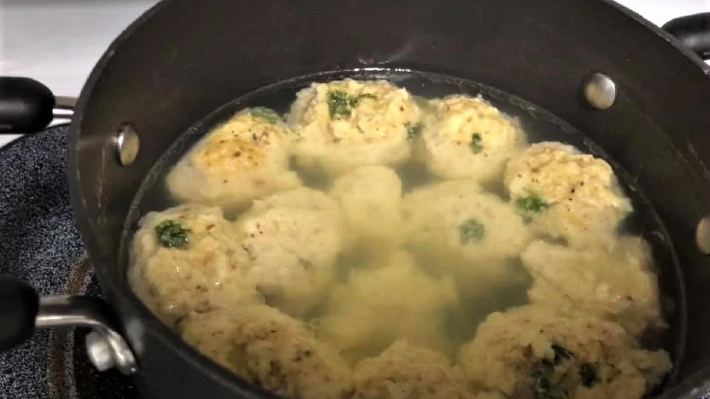 Matzah-ball soup. Photo by Adam Bell.