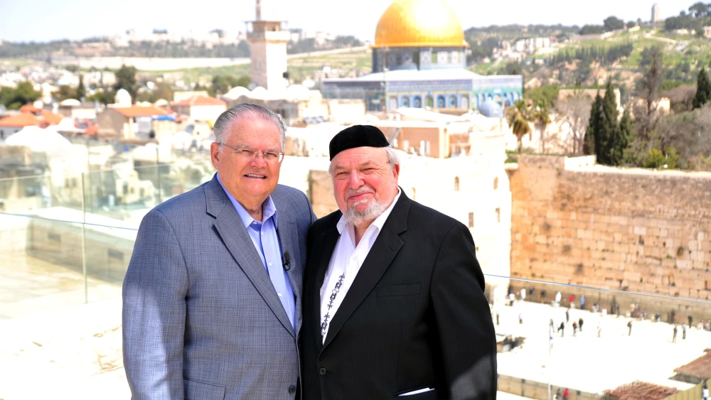 Pastor John Hagee and Rabbi Avraham Scheinberg, former rabbi at Rodfei Shalom in San Antonio and a close friend of Hagee, who died earlier this year. Credit: CUFI.