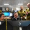 Israeli Defense Minister Israel Katz at the Israel Defense Forces' Military Intelligence Directorate's “Houthi command center,” Oct. 16, 2025. Credit: Israeli Ministry of Defense.