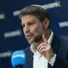 Israeli Finance Minister Bezalel Smotrich leads the Religious Zionism Party's faction meeting at the Knesset, the Israeli parliament in Jerusalem, Jan. 5, 2026. Photo by Yonatan Sindel/Flash90.