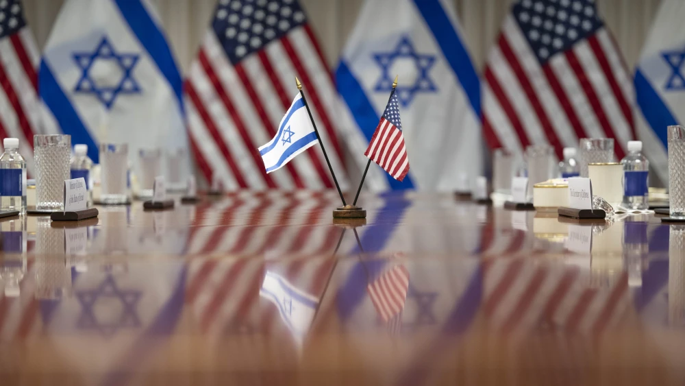 US Israeli flags