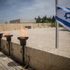 Warsaw Ghetto Square at Yad Vashem in Jerusalem on Holocaust Remembrance Day, April 21, 2020. Photo by Yonatan Sindel/Flash90.
