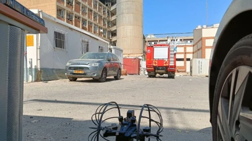 A Rooster drone rolls on the ground. Credit: Courtesy of Robotican Ltd.