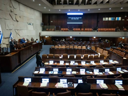 A discussion on the state budget at the Knesset assembly hall in Jerusalem, March 12, 2024. Photo by Yonatan Sindel/Flash90.