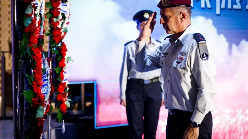 IDF Chief of Staff Aviv Kochavi at a state memorial ceremony marking eight years since Operation Protective Edge at the National Memorial Hall at the entrance to the military cemetery on Mount Herzl, July 10, 2022. Photo: Olivier Fitoussi/Flash90