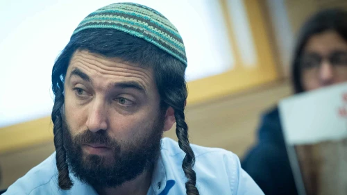 Israeli lawmaker Zvi Sukkot (Religious Zionism Party) attends a committee meeting at the Knesset in Jerusalem, Feb. 19, 2024. Photo by Yonatan Sindel/Flash90.