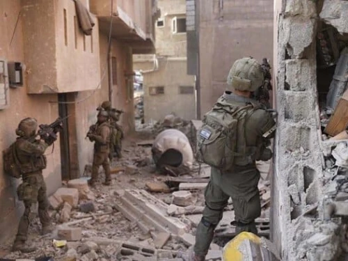 Israeli soldiers in Khan Yunis, the southern Gaza Strip, Jan. 14, 2024. Credit: IDF Spokesperson's Unit.