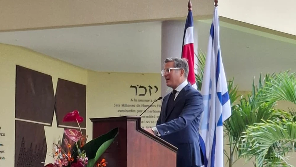 Costa Rican Foreign Minister Manuel Tovar Rivera at the award ceremony on Aug. 23, 2026. Credit: World Zionist Organization.