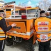 A United Hatzalah medical team in Tzfat checks its gear as Israel prepares for an impending storm, Feb.16, 2021. Photo by David Cohen/Flash90.