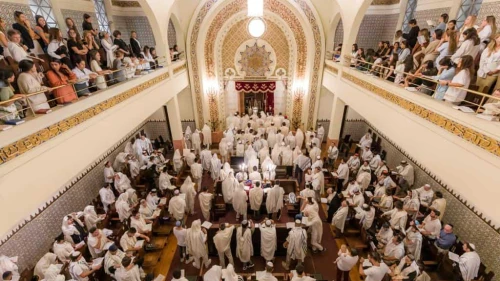 Yom Kippur services at Oporto’s Kadoorie Mekor Haim Synagogue, Sept. 24, 2023. Credits: CIP/CJP.
