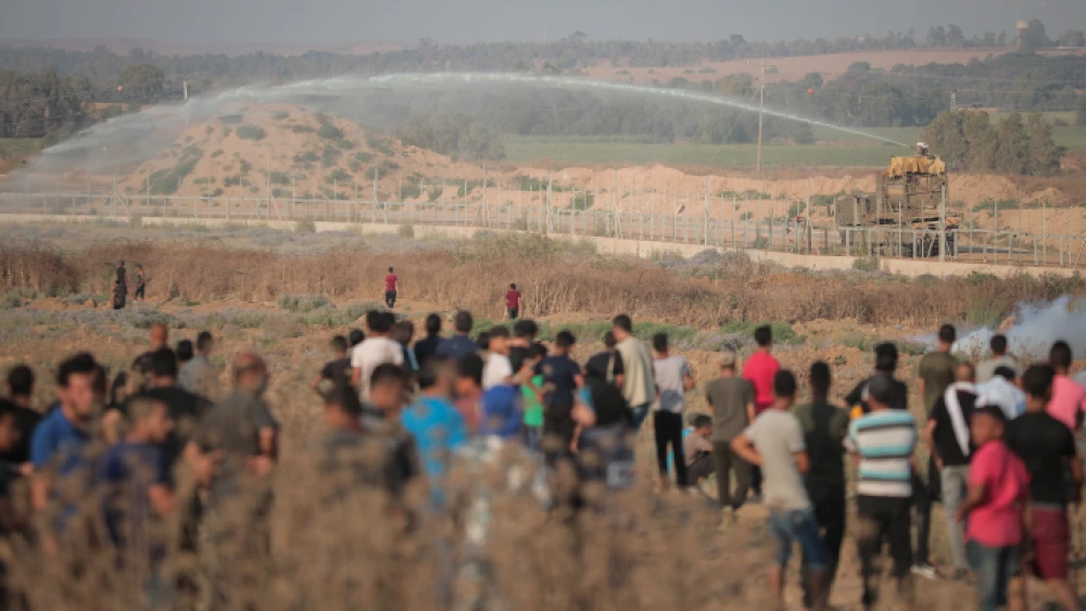 Palestinian protesters at the Israel-Gaza border on June 28, 2019. Photo by Hassan Jedi/Flash90.