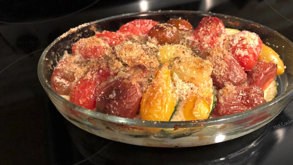 Tomato-Zucchini Gratin. Photo by Ethel G. Hofman.