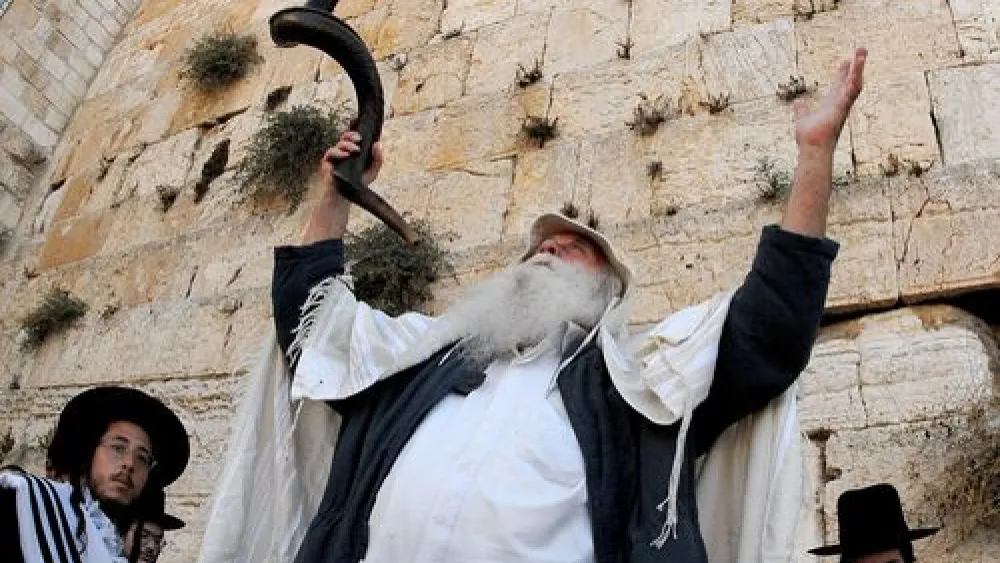 The shofar is customarily blown on Rosh Hashanah. Credit: Wikimedia Commons.